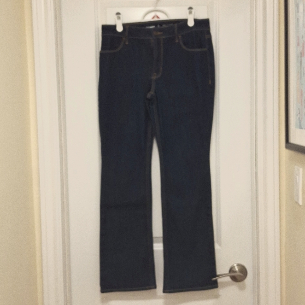 Old Navy Mid Rise Kicker Boot-cut Dark Denim Jeans